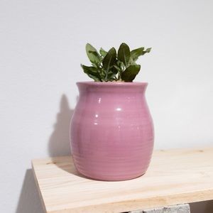 Pink planter/vase/canister (large)